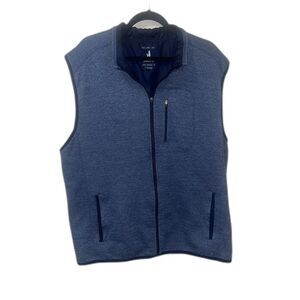 Johnnie O Mens Tahoe Vest Blue Fleece Zip Up Maritime Style XXL Golf